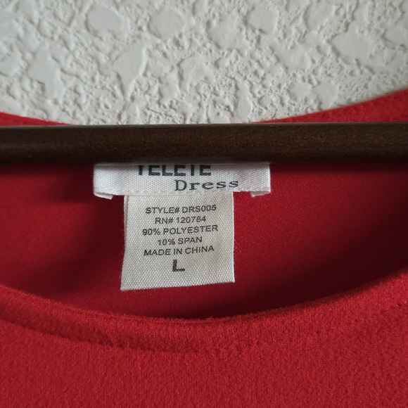 Red midi dress - Picture 4 of 5